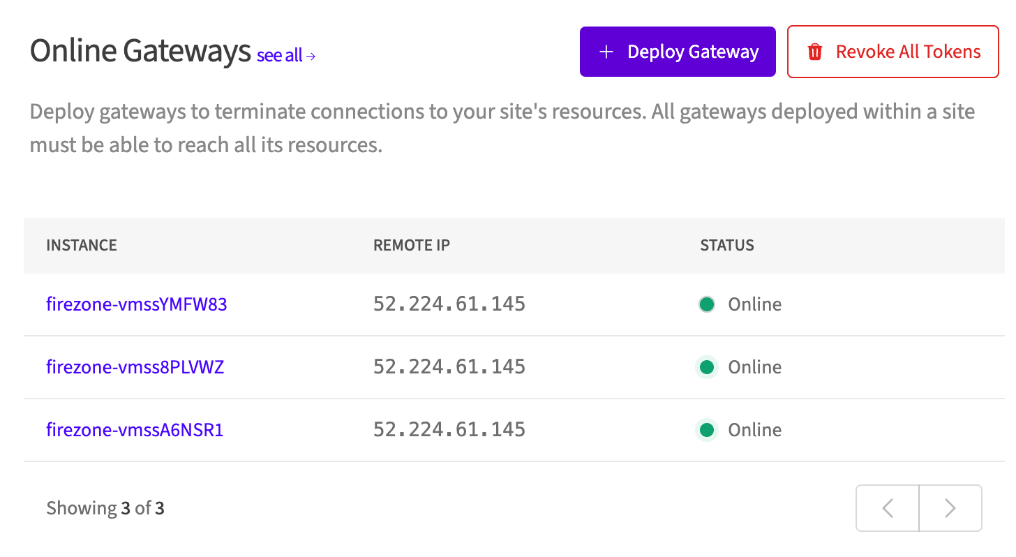 Firezone Gateways in the dashboard